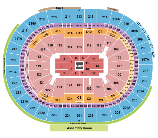 Xfinity Mobile Arena Matt Rife Seating Chart